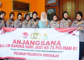 Srikandi Polresta Sidoarjo Anjangsana Hari Jadi Polwan Ke-75
