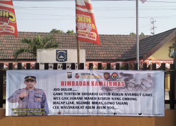 Polresta Sidoarjo Sebar Imbauan Kamtibmas