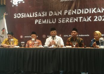 Sosialisasi Pendidikan Pemilih, Rahmat Muhajirin dan KPU Ajak Masyarakat Ramaikan Coblosan Pemilu 2024