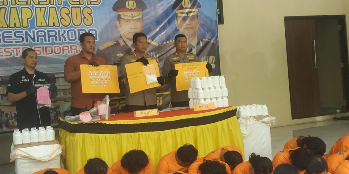 Dua Minggu, Polresta Sidoarjo Bekuk 53 Tersangka Narkoba