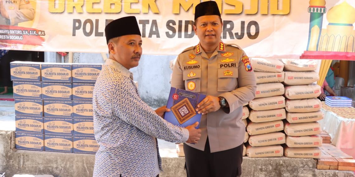 Polresta Sidoarjo Bantu Pembangunan Masjid di Kecamatan Tarik