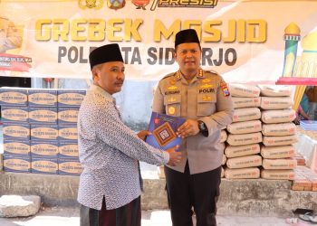 Polresta Sidoarjo Bantu Pembangunan Masjid di Kecamatan Tarik