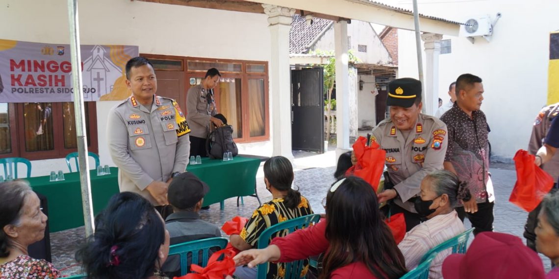 Polresta Sidoarjo Gelar Minggu Kasih di Rumah Ibadah Kristus Injil Sukodono
