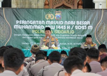 Polresta Sidoarjo Gelar Peringatan Maulid Nabi Muhammad SAW
