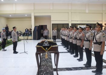 Kapolresta Sidoarjo Pimpin Sertijab Kabag Ops, Kasat Lantas dan Empat Kapolsek