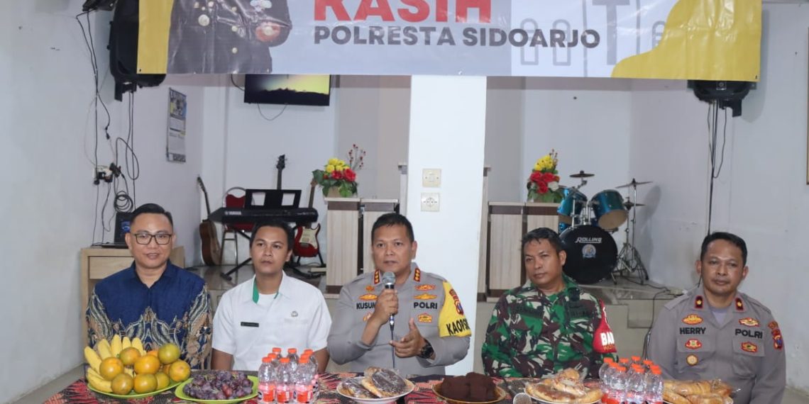 Minggu Kasih Polresta Sidoarjo, Ngobrol Kamtibmas di Rumah Ibadah