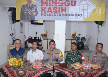 Minggu Kasih Polresta Sidoarjo, Ngobrol Kamtibmas di Rumah Ibadah