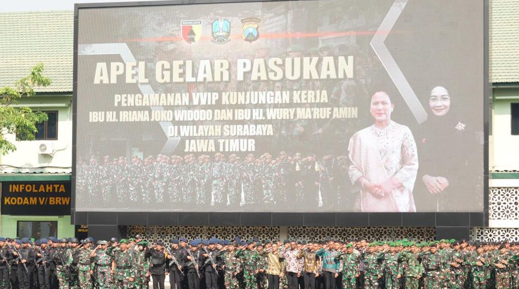Apel Gelar Pasukan Pengamanan VVIP,  Jelang Kedatangan RI 3 dan RI 4 di Surabaya