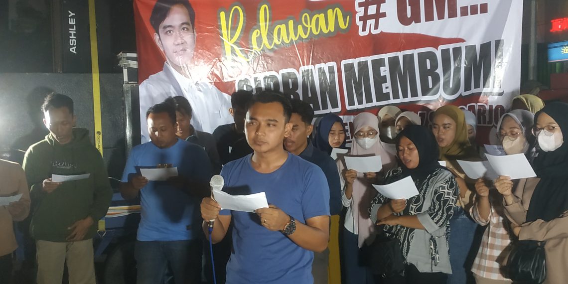 Dukung Cawapres Gibran, Puluhan Pemuda Sidoarjo Deklarasi Relawan GM