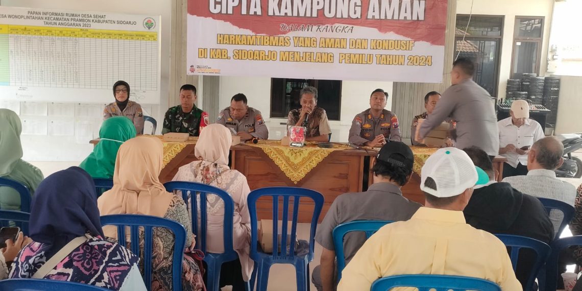 Sosialisasi Kampung Aman Menjelang Pemilu 2024 di Desa Wonoplintahan