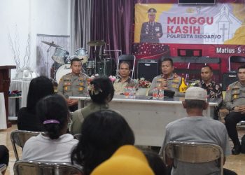 Polresta Sidoarjo Gelar Minggu Kasih di GPPS Watugolong Krian