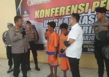 Polresta Sidoarjo Bekuk Dua Pelaku Curanmor Spesialis Ziarah Makam