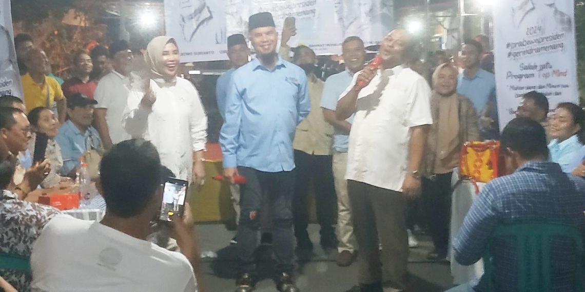 Rahmat Muhajirin Gandeng Ahmad Dhani Kampanye Menangkan Capres Prabowo 2024 di Buduran
