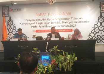 Bawaslu Sidoarjo Gelar Rakor Penyesuaian Alat Kerja Pengawasan Kampanye Pemilu 2024