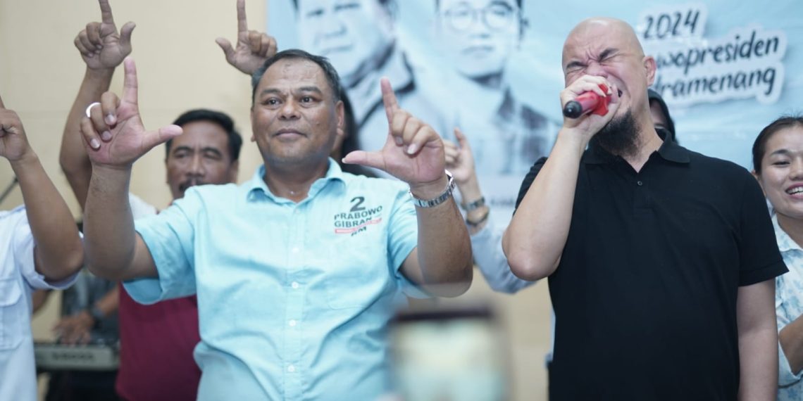 Rahmat Muhajirin Kampanye Bersama Ahmad Dhani Ajak Warga Tarik Menangkan Capres Prabowo 2024