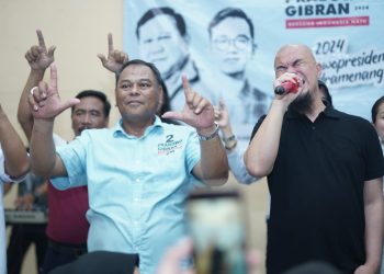 Rahmat Muhajirin Kampanye Bersama Ahmad Dhani Ajak Warga Tarik Menangkan Capres Prabowo 2024