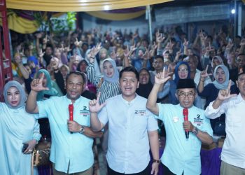 Rahmat Muhajirin Bakar Semangat Warga Krembung dan Tulangan Menangkan Capres Prabowo Satu Putaran