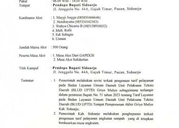 Gapeksi Ancam Demo Sampah Lagi ke Pendopo Bupati Sidoarjo