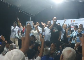 Rahmat Muhajirin Bareng Ahmad Dhani Kampanye Ajak Warga Krian Menangkan Capres Prabowo 2024