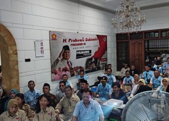 Bersama Ratusan Relawan, TAP Prabowo di Sidoarjo Gelar Nobar Debat Capres 2024