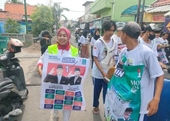 Caleg PKB DPRD Jatim Hj dr Sriatun Kampanye AMIN Dengan Musik Patrol