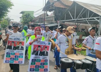Caleg PKB DPRD Sidoarjo Tri Prastiyono Kampanye Menangkan AMIN dengan Musik Patrol