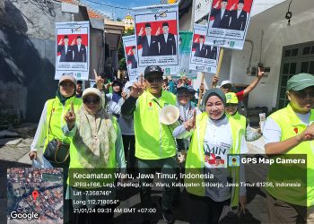 Caleg DPRD Jatim Hj Sriatun dari PKB Kampanye AMIN di Pepelegi Waru