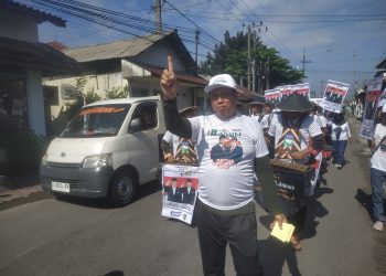 Caleg PKB DPRD Sidoarjo H Sutadji Kampanye Menangkan AMIN Keliling Tiga Desa Diikuti Musik Patrol
