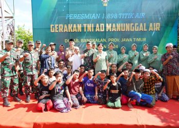 Kick Off Program TNI AD Manunggal Air di Wilayah Kodim 0829/Bangkalan