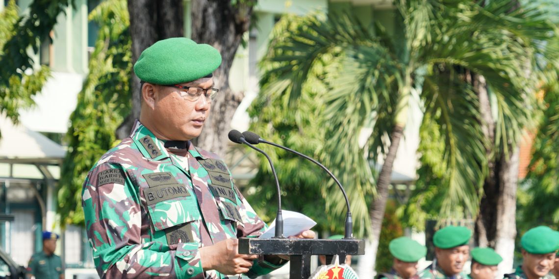 Kasrem 084/Bhaskara Jaya Pimpin Apel Gelar Pasukan Antisipasi Kerawanan Pemilu 2024