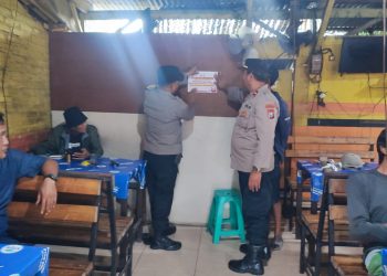 Polsek Tanggulangin Sebar Himbauan Kamtibmas di Tempat Umum