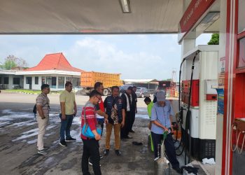 Polresta Sidoarjo bersama UPT Metrologi Legal Cek SPBU