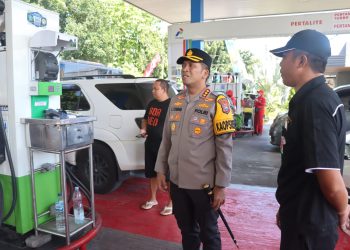 Cegah Kecurangan, Kapolresta Sidoarjo Cek SPBU Cegah Penyalahgunaan Pengisian BBM