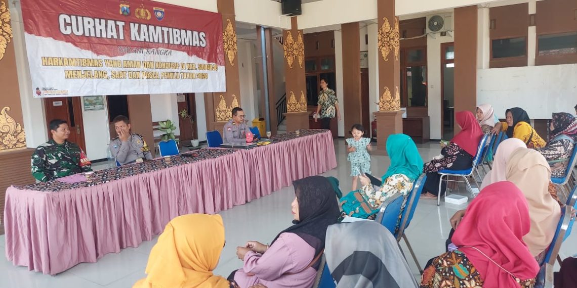 Sat Binmas Polresta Sidoarjo Gelar Curhat Kamtibmas di Desa Sidomulyo