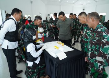 Prajurit dan PNS Korem 084/BJ Mengikuti Sosialisasi Bahaya Narkoba Dalam Rangka P4GN