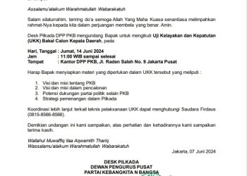 DPP PKB Gelar UKK Enam Bacakada Sidoarjo