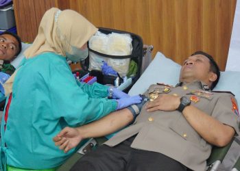 Hari Bhayangkara Ke-78, Polresta Sidoarjo Target 300 Kantong Darah
