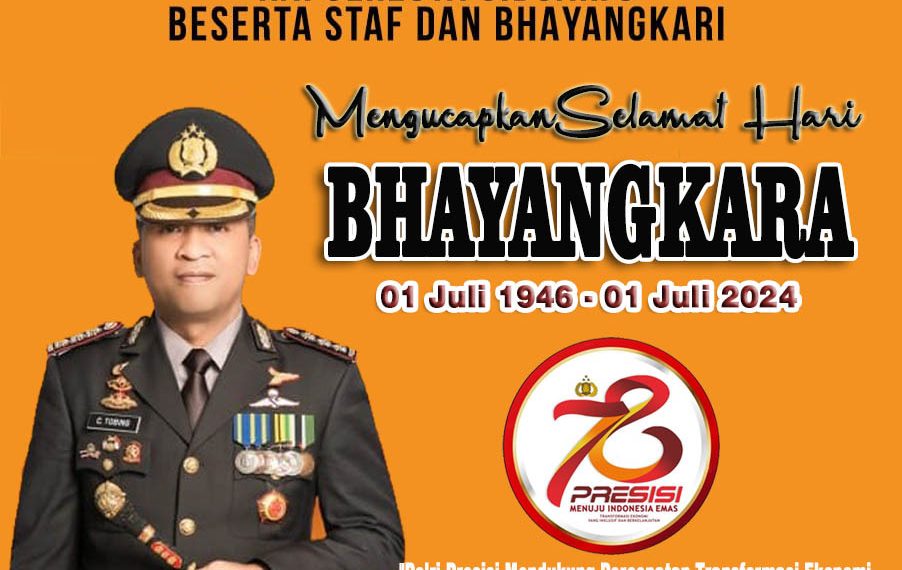 Kapolresta Sidoarjo beserta Staf dan Bhayangkari Mengucapkan Selamat Hari Bhayangkara Ke-78