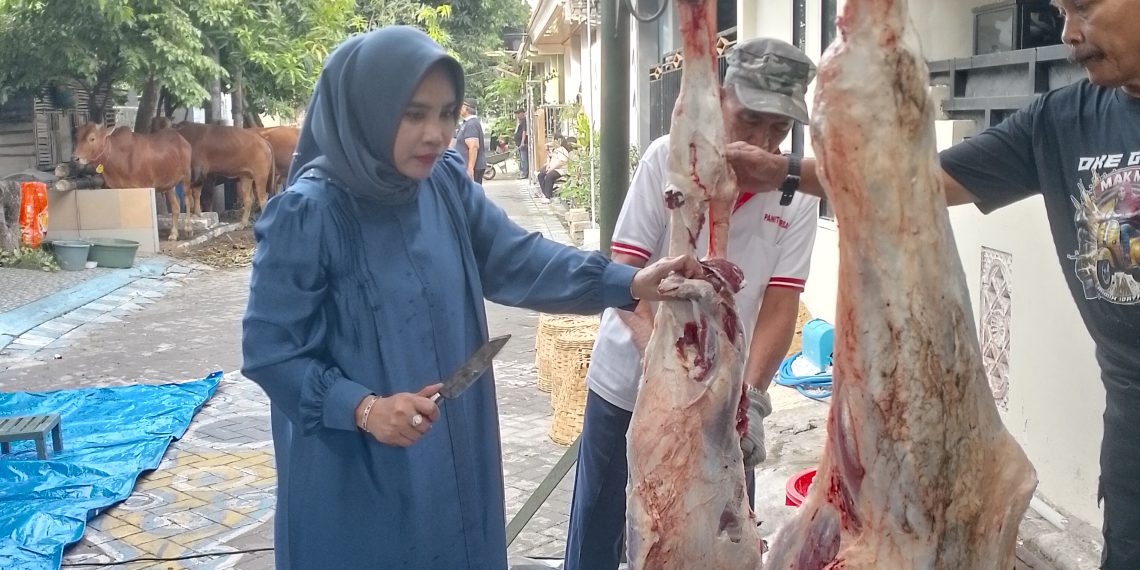 Bacawabup Hj Mimik Idayana Kurban 10 Ekor Sapi, Dibagikan ke 1000 Warga Desa