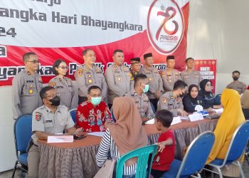 Sambut Hari Bhayangkara Ke-78, Polresta Sidoarjo Peduli Kesehatan Masyarakat