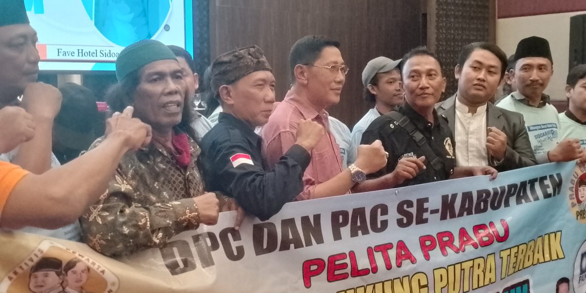 Ratusan Massa Pelita Prabu Jatim Deklarasi Dukung Cabup Khulaim Junaidi