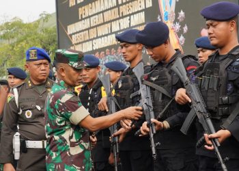 Danrem 084/Bhaskara Jaya Pimpin Apel Gelar Pasukan Pengamanan VVIP Rencana Kunker Wakil Presiden RI