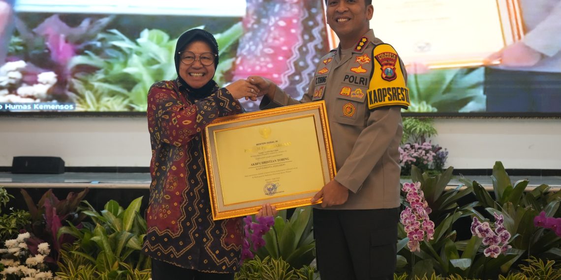 Serius Tangani Kasus Kekerasan Perempuan dan Anak, Polresta Sidoarjo Raih Penghargaan dari Mensos