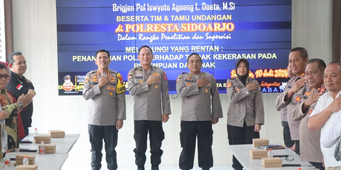 Puslitbang Polri Teliti Penanganan Kekerasan Perempuan dan Anak di Polresta Sidoarjo