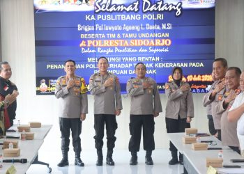 Puslitbang Polri Teliti Penanganan Kekerasan Perempuan dan Anak di Polresta Sidoarjo