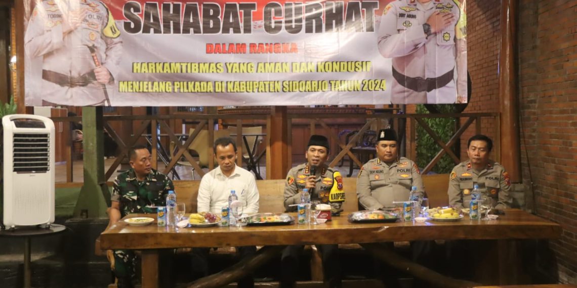 Jaga Kondusifitas Kamtibmas, Polresta Sidoarjo Serap Aspirasi di Wilayah Porong
