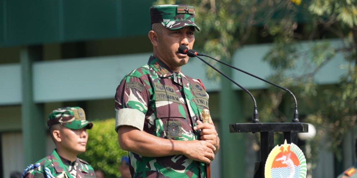 Danrem 084/Bhaskara Jaya Memimpin Apel Gelar Pasukan Pam VVIP Rencana Kunjungan Kerja Presiden RI