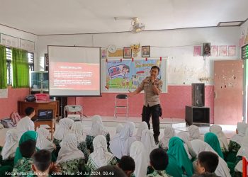 Polsek Tulangan Edukasi Tertib Berlalu Lintas dan Cegah Bullying