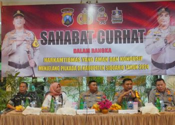 Jelang Pilkada, Polresta Sidoarjo Gelar Curhat Kamtibmas di Gedangan