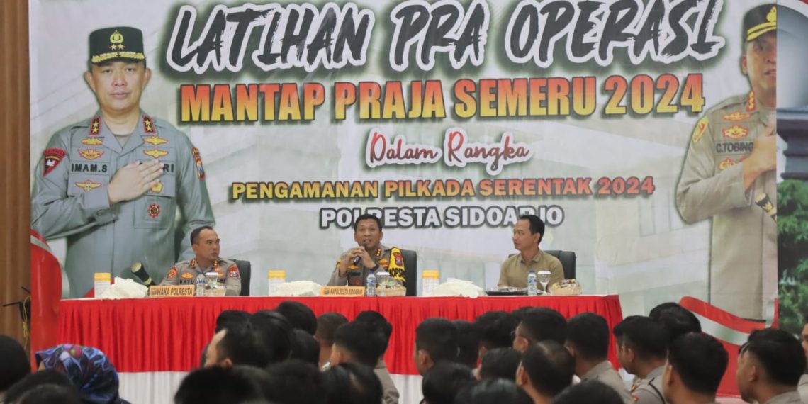 Polresta Sidoarjo Gelar Latpraops Mantap Praja Semeru 2024
